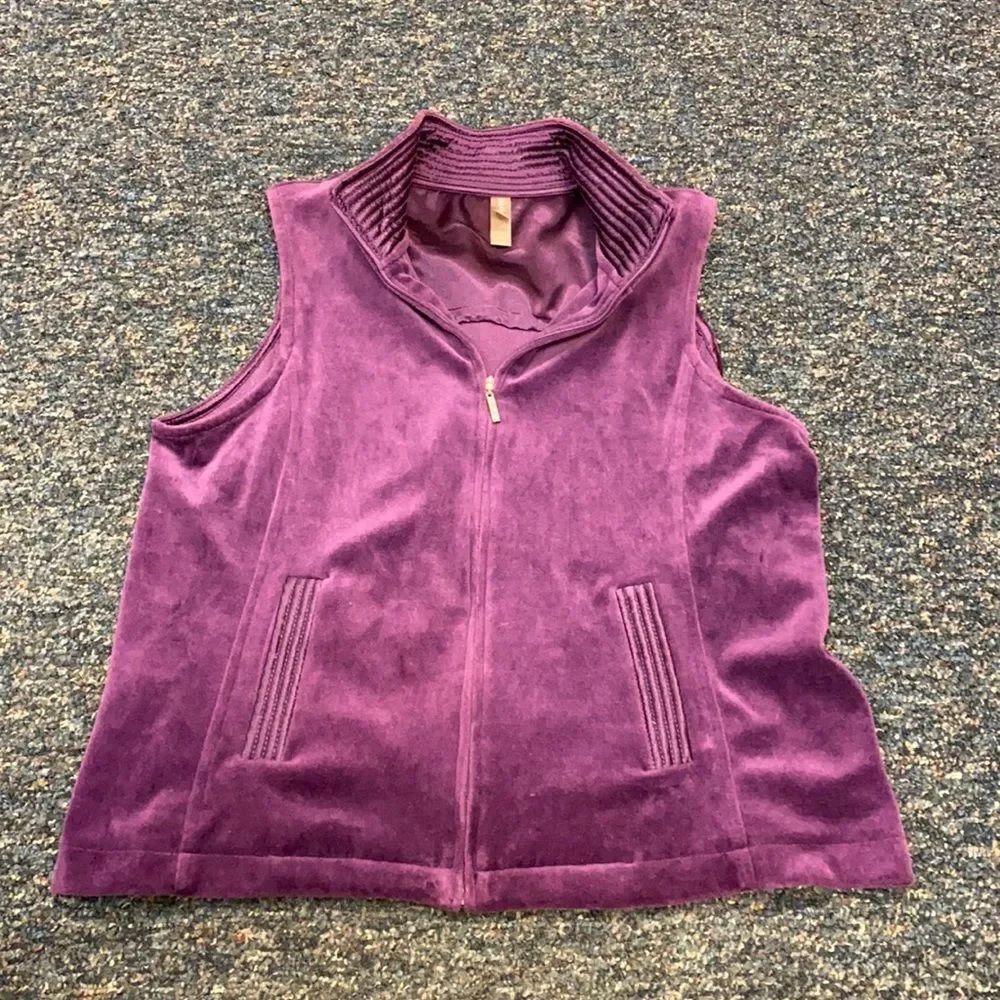 White Stag Velour Purple Vest sz. M